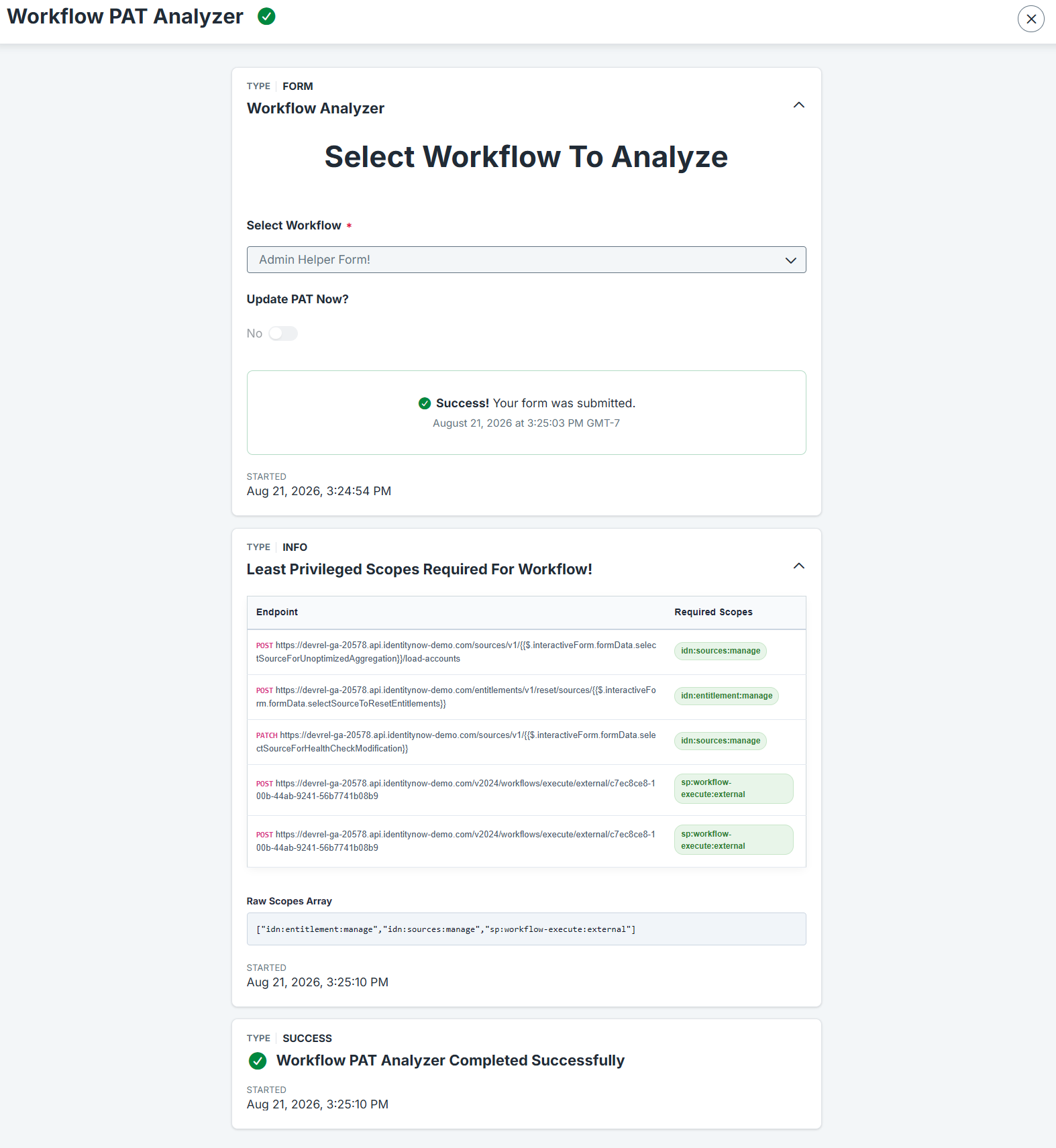Form No Update