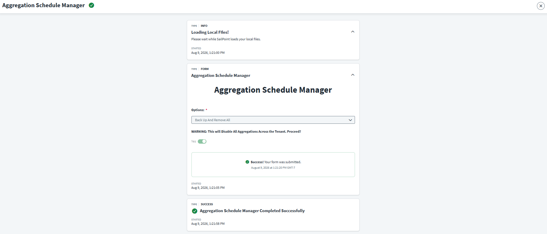 Backup and Remove Form