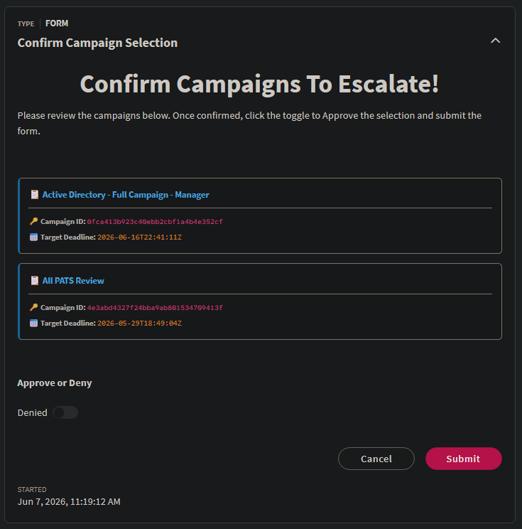 Form 2: Confirmation UI