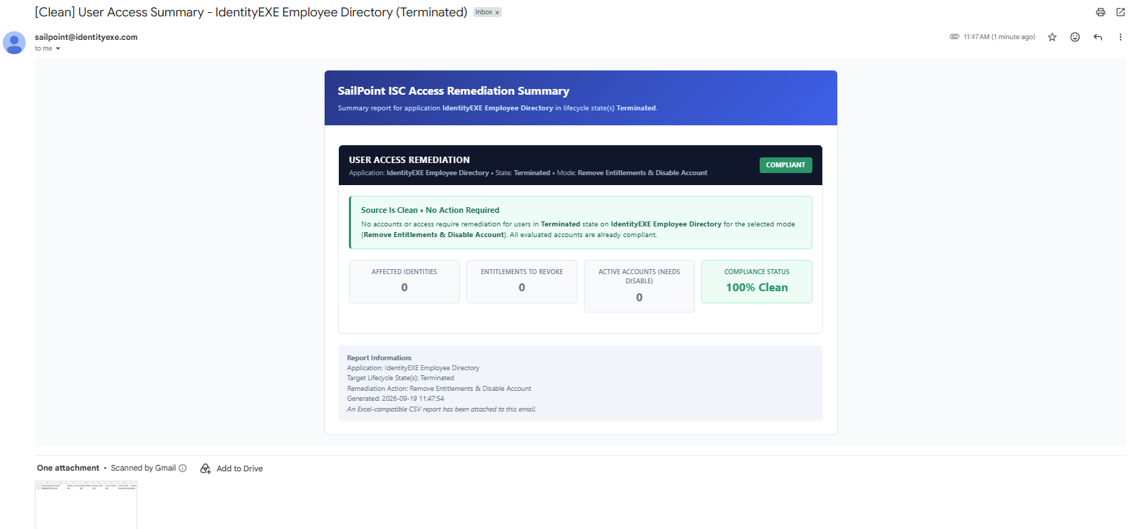 Email Notification - Clean Source