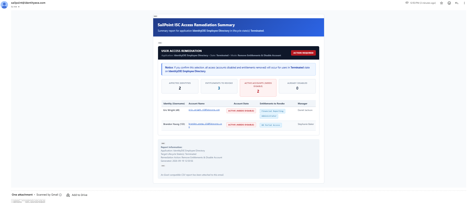 Email Notification - Full Removal