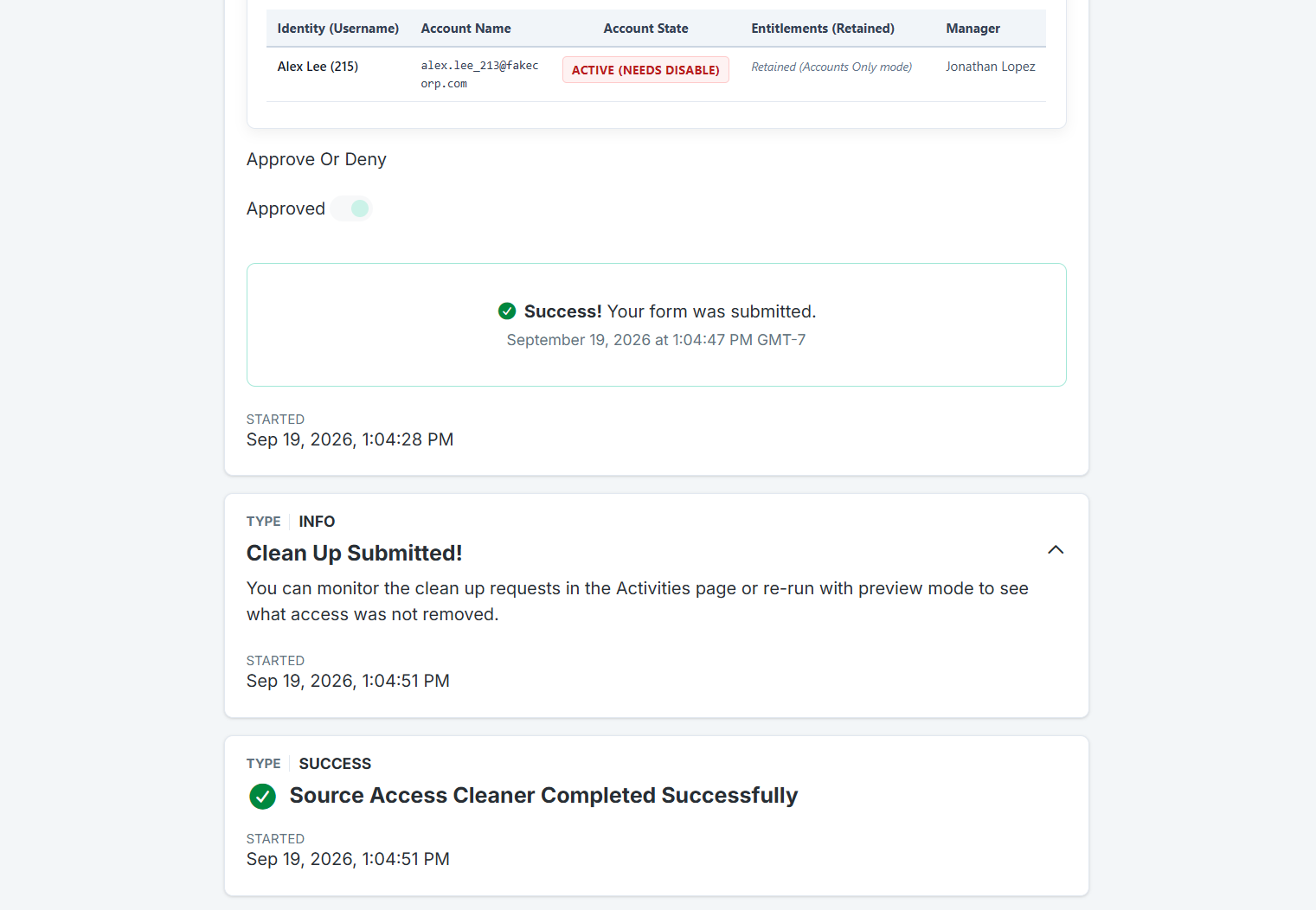 Review Widget - Disable Accounts