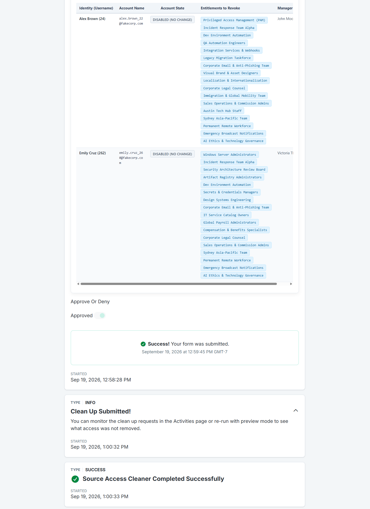 Review Widget - Remove Entitlements
