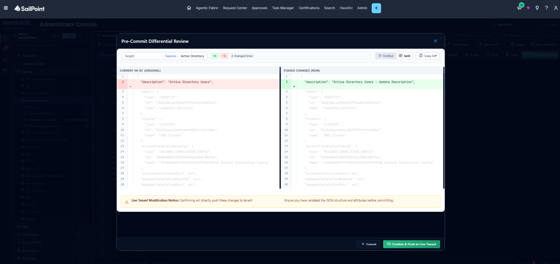 Pre-Commit Differential Review Modal