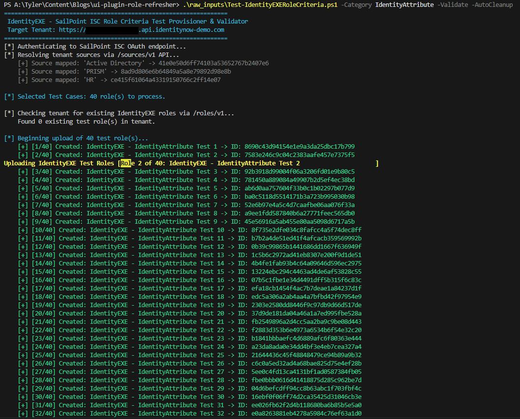 Validation Script Role Upload Phase